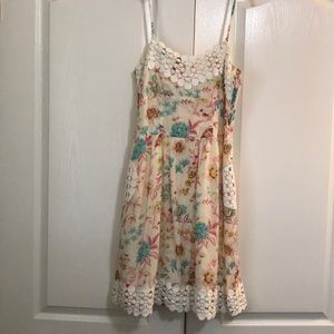 Spring dress with floral print